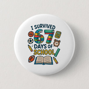Grappige School Zes Zeven Meme Leerling Leraar Gra Ronde Button 5,7 Cm