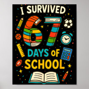 Grappige School Zes Zeven Meme Student Leraar Grap Poster