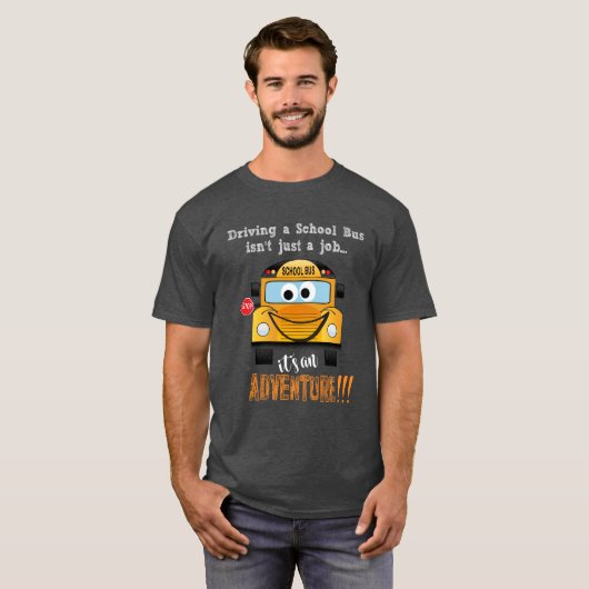 Grappige schoolbus chauffeurs t-shirt (Voorkant volledig)