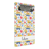 Grappige schoolbus Ga terug naar school naampatroo Mini Klembord (Schuin)