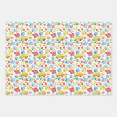 Grappige schoolbus terug naar schoolpatroon inpakpapier vel (Voorkant 3)