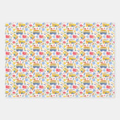 Grappige schoolbus terug naar schoolpatroon inpakpapier vel (Voorkant)