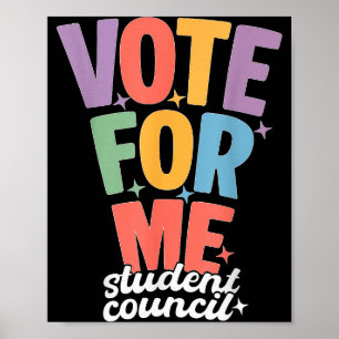 Grappige schoolverkiezingsdag Stem op mij Leerling Poster