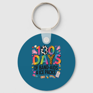 Grappige schoolverpleegster 100 dagen ijspakken ee sleutelhanger