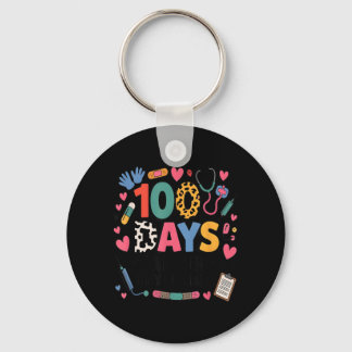 Grappige schoolverpleegster 100 dagen kleine mensj sleutelhanger