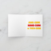 grappige schoonzoon verjaardagswens kaart (Binnen)