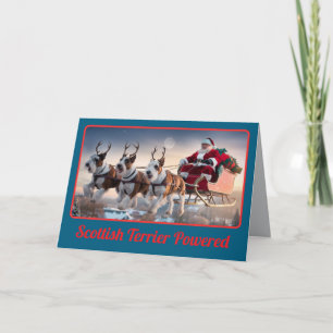 Grappige Schotse Terriër Kerst Vakantie Kaart