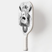 Grappige Schreeuwende Geit Monogram Pickleball Paddle (Links)