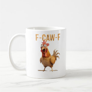Grappige Schreeuwende Kip F Kraai F Humor Koffiemok