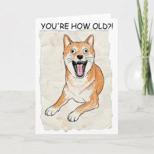Grappige Schreeuwende Shiba Inu - Interne Chaos Kr Kaart