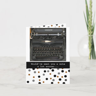 Grappige  schrijfmachine Note Kaart