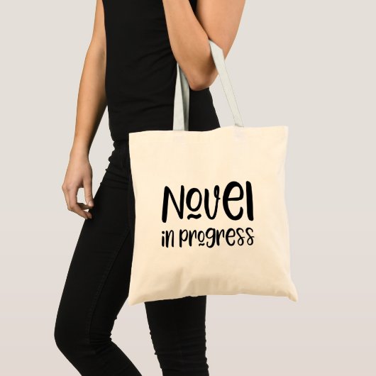 Grappige schrijver Slogan Canvas tas (Voorkant (product))