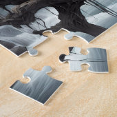 Grappige schuur Uil zittend op tak Legpuzzel (Zijkant)