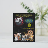 Grappige Science Fiction Kitten Kat Aangepaste Uit Briefkaart (Staand voorkant)