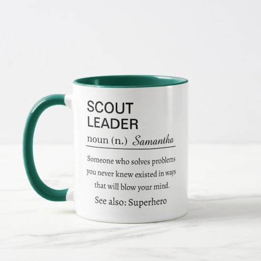 Grappige Scoutleider Definitie Mok (Links)