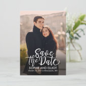 Grappige Script Trouw Save The Date Kaarten (Staand voorkant)