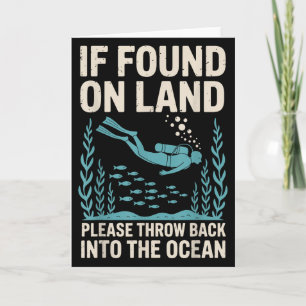 Grappige scuba-duik-kunst voor mannen vrouwen scub kaart