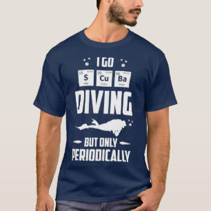 Grappige Scuba Duiken Periodieke Tafel Chemie T-shirt