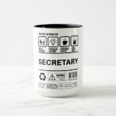 Grappige Secretaris Behandelende Informatie Mok (Midden)