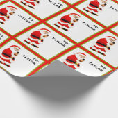 Grappige selfie van de kersttelefoon cadeaupapier (Hoek)