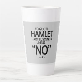 Grappige Shakespeare citaat Latte Mok