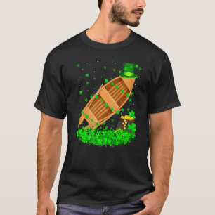 Grappige Shamrock Kabouter Hoed Vissersboot St Pat T-shirt