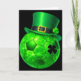 Grappige Shamrock Kabouter Voetbal St Patricks Man Kaart