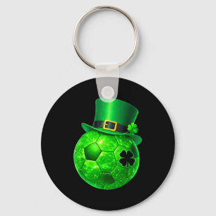 Grappige Shamrock Kabouter Voetbal St Patricks Man Sleutelhanger