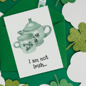 Grappige Shamrock Koffiepot St. Patrick's Dag Kaar Aankondiging