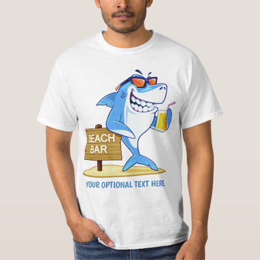Grappige Shark aangepaste tekst kleding T-shirt (Voorkant)