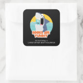 Grappige Shark Bookplate Vierkante Sticker (Tas)
