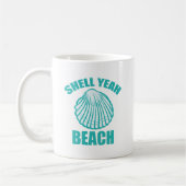 Grappige Shell Yeah Beach Pun Koffiemok (Links)
