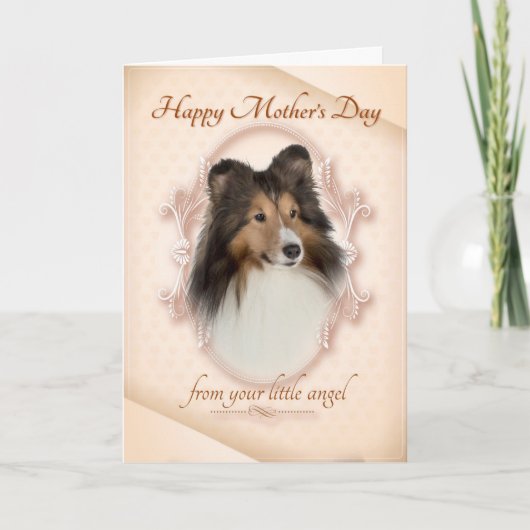 Grappige Sheltie Moederdag Kaart (Voorkant)