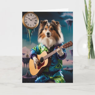 Grappige Sheltie Rockster Kaart