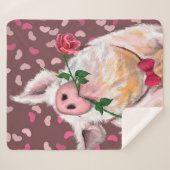Grappige Sherpa Deken met Gentleman Pig (Voorkant (horizontaal))