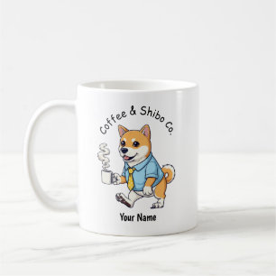 Grappige Shiba Inu-hond Zakelijke Jas Koffie Koffiemok