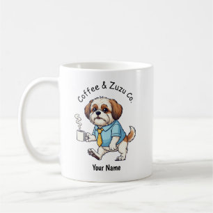 Grappige Shih Tzu-hond Zakelijke Pak Koffie  Koffiemok