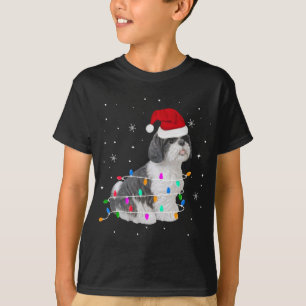 Grappige Shih Tzu Kerstmis Licht Cadeaus Xmas T-shirt