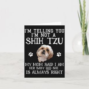 Grappige Shih Tzu Shihtzu Cadeau Moeder Mama Baby Kaart