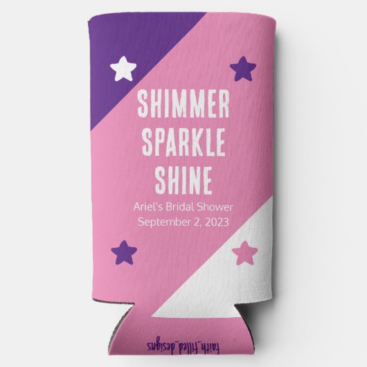 Grappige "Shimmer Sparkle Shine" bruiloft gunsten (Achterkant)