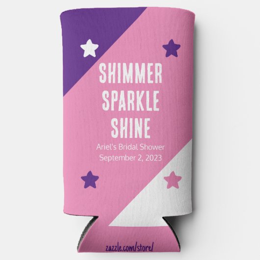 Grappige "Shimmer Sparkle Shine" bruiloft gunsten (Voorkant)