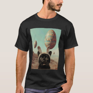 Grappige Shock Cat UFO Meme Paaseieren Schattige H T-shirt