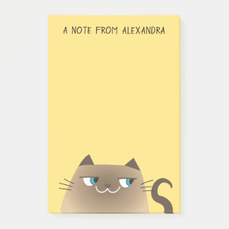 Grappige Siamese Kat Plaknotities Schattig Kawaii Post-it® Notes