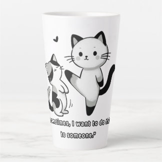 Grappige Siamese Kat Trap Illustratie Latte Mok
