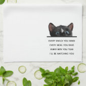 Grappige Siamese Peaking Kitty Kat Keukenhanddoeke Theedoek (Gevouwen)