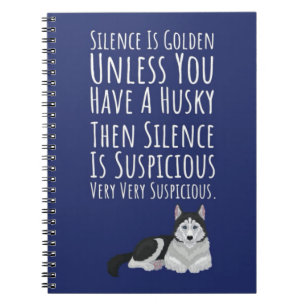 Grappige Siberische Husky Cadeaus Hond Citaat Oude Notitieboek