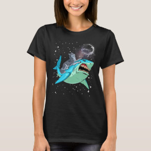 Grappige Siberische Husky Haai Jawsome Hond Ruim T-shirt