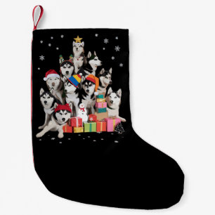 Grappige Siberische Husky Kerstboom Huisdier Hond Kleine Kerstsok