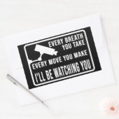 Grappige signage let op u rechthoekige sticker (Envelop)