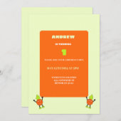 Grappige sinaasappel kaart (Voorkant / Achterkant)